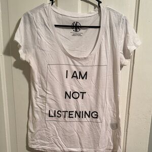 Recycled Karma White Tee with Black Logo